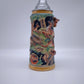82357 Boccale da birra in terracotta con coperchio in metallo