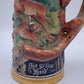 82357 Boccale da birra in terracotta con coperchio in metallo