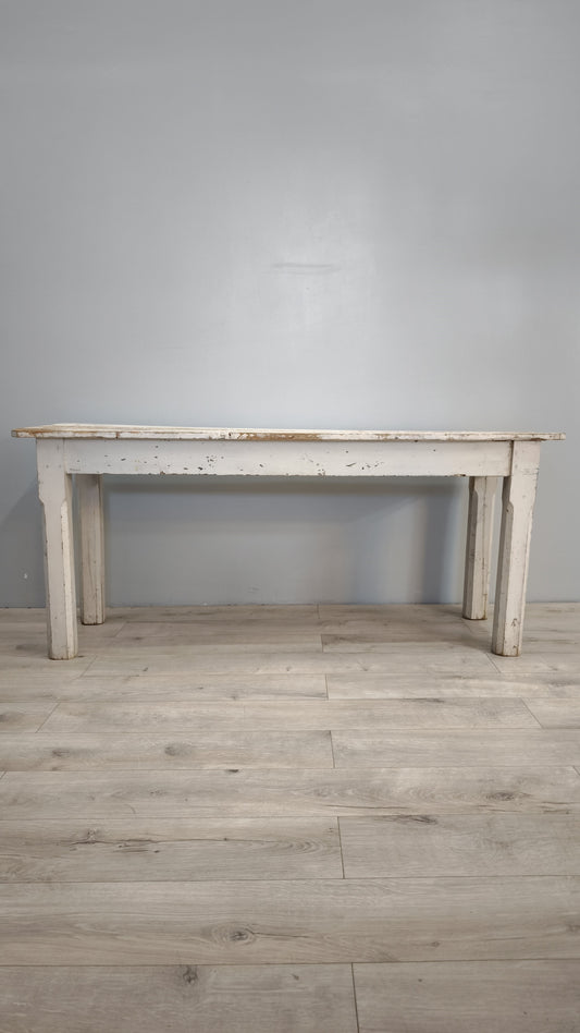 82476 Tavolo in legno verniciato bianco