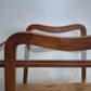82473 Carrello vintage in legno con piano in vetro