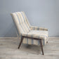 82478 Poltrona originale anni '60 con struttura in teak e tessuto a righe
