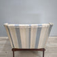 82478 Poltrona originale anni '60 con struttura in teak e tessuto a righe