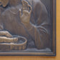 81976 Quadro in bronzo con base in legno firmato Mistruzzi, Natività