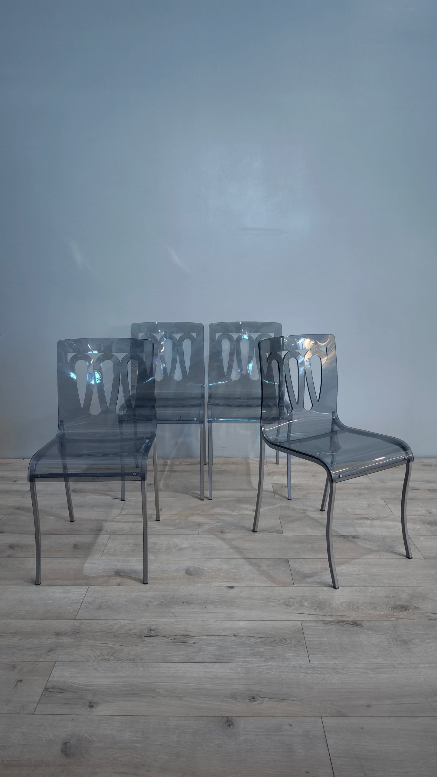 82505 Set n 4 sedie in ferro e plexiglass Ciacci Kreaty