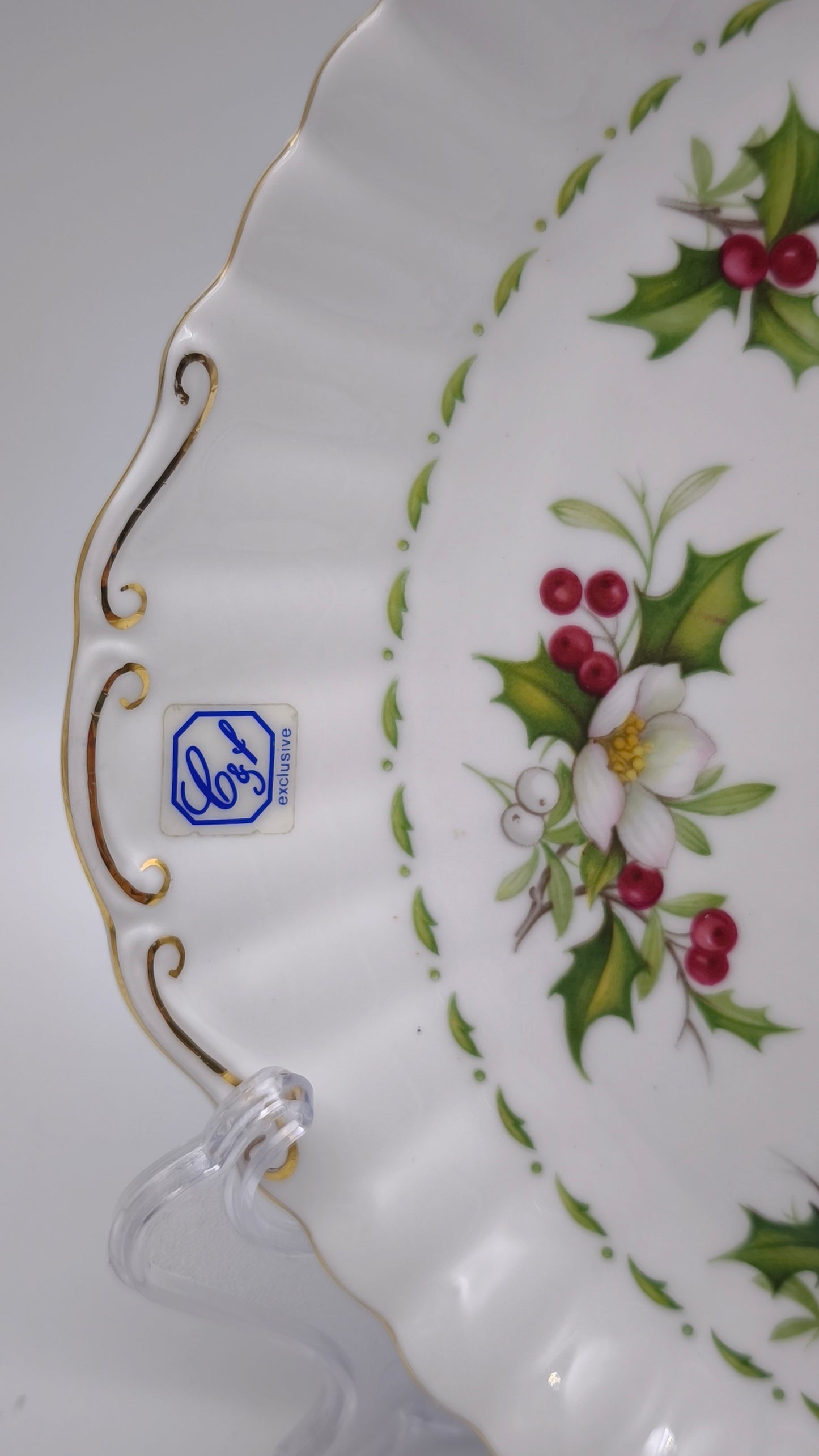 82527 Vassoio in ceramica Royal Albert, 1970, Flower of the month series, Christmas rose