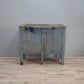 82474 Credenza da lavoro in ferro con piano in legno