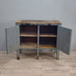 82474 Credenza da lavoro in ferro con piano in legno