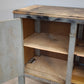82474 Credenza da lavoro in ferro con piano in legno