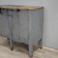 82474 Credenza da lavoro in ferro con piano in legno