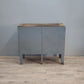 82474 Credenza da lavoro in ferro con piano in legno