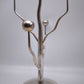 82607 Candelabro in metallo argentato Mesa Italy, anni '80