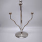 82607 Candelabro in metallo argentato Mesa Italy, anni '80