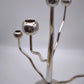 82607 Candelabro in metallo argentato Mesa Italy, anni '80