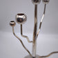 82607 Candelabro in metallo argentato Mesa Italy, anni '80