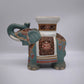 82691 Coppia di alzatine a forma di elefante in ceramica