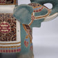 82691 Coppia di alzatine a forma di elefante in ceramica