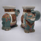 82691 Coppia di alzatine a forma di elefante in ceramica