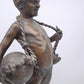 81458 Statua acquaiolo in bronzo su base in marmo firmata De Martino