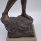 81458 Statua acquaiolo in bronzo su base in marmo firmata De Martino