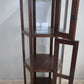 Vetrina esagonale in legno e vetro