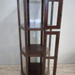 Vetrina esagonale in legno e vetro