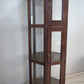 Vetrina esagonale in legno e vetro