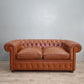 82766 Divano letto Chester in pelle marrone