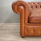 82766 Divano letto Chester in pelle marrone