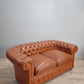 82766 Divano letto Chester in pelle marrone