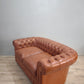 82766 Divano letto Chester in pelle marrone