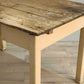 82928 Tavolo con base color panna e piano in legno grezzo