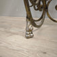82944 Tavolo con base in ferro e piano rotondo in legno