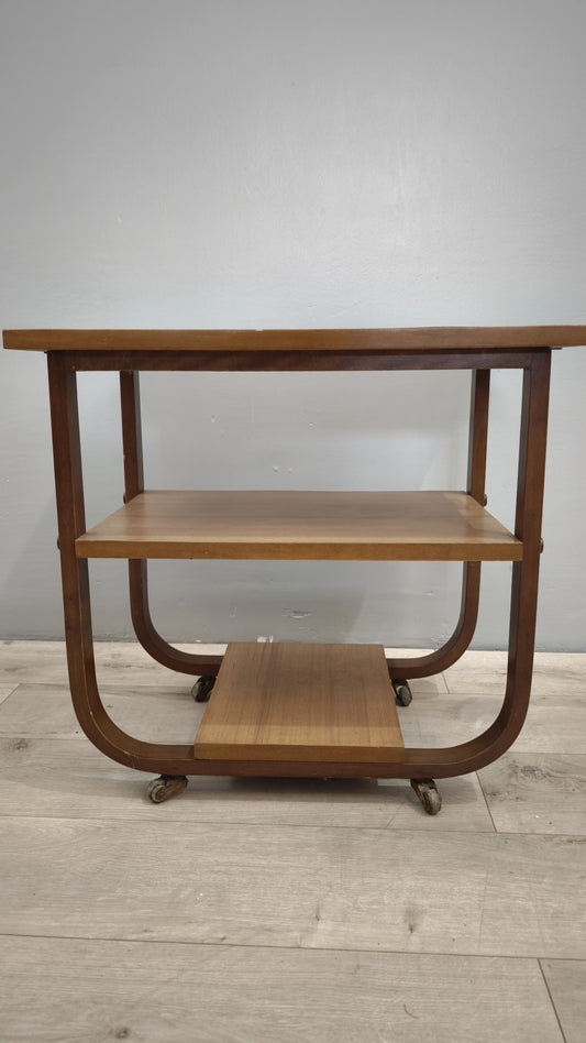 82953 Tavolino stile art déco con due ripiani