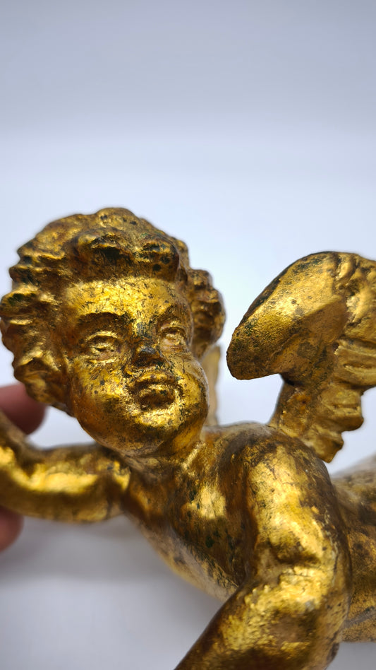 82773 Scultura angioletto in legno dorato