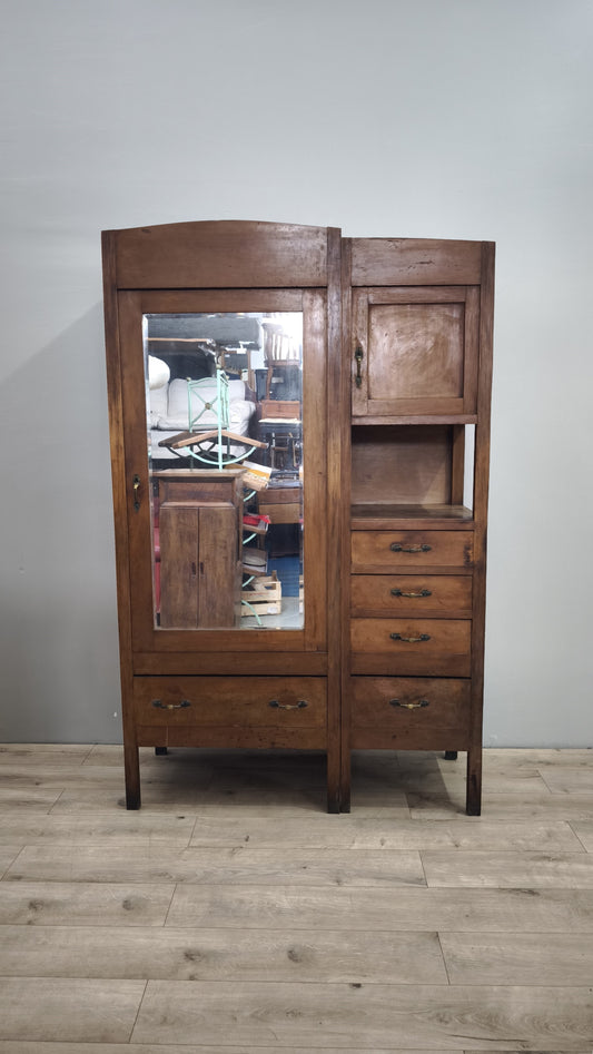 83271 Armadio in legno con anta a specchio