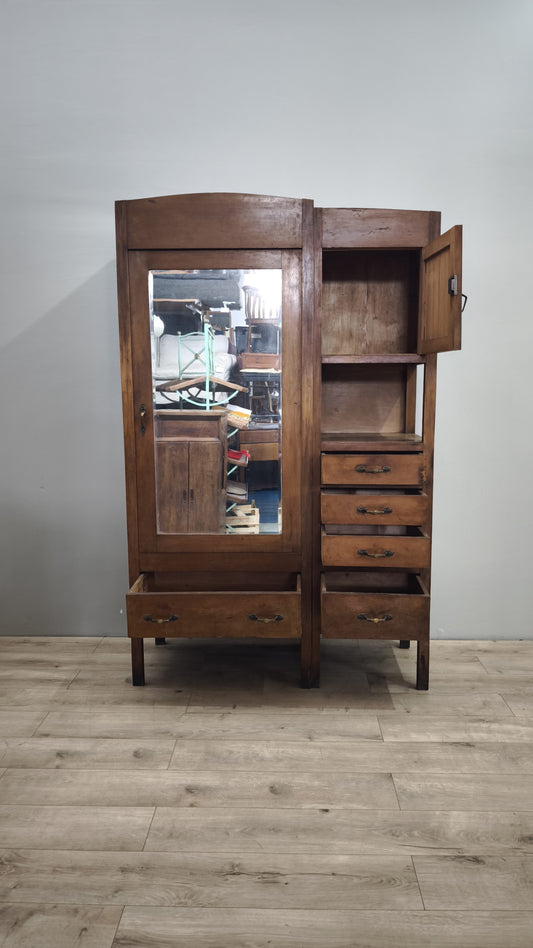 83271 Armadio in legno con anta a specchio