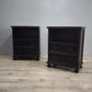 83453 Coppia di comodini in legno con due cassetti
