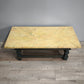 83310 Tavolo da salotto con base in legno e piano in finto marmo