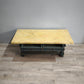 83310 Tavolo da salotto con base in legno e piano in finto marmo