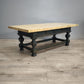 83310 Tavolo da salotto con base in legno e piano in finto marmo