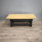 83310 Tavolo da salotto con base in legno e piano in finto marmo