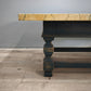 83310 Tavolo da salotto con base in legno e piano in finto marmo