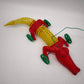 83152 Giocattolo vintage in plastica, coccodrillo