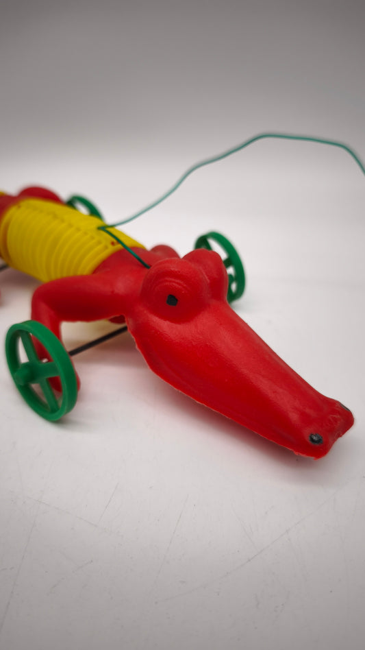 83152 Giocattolo vintage in plastica, coccodrillo