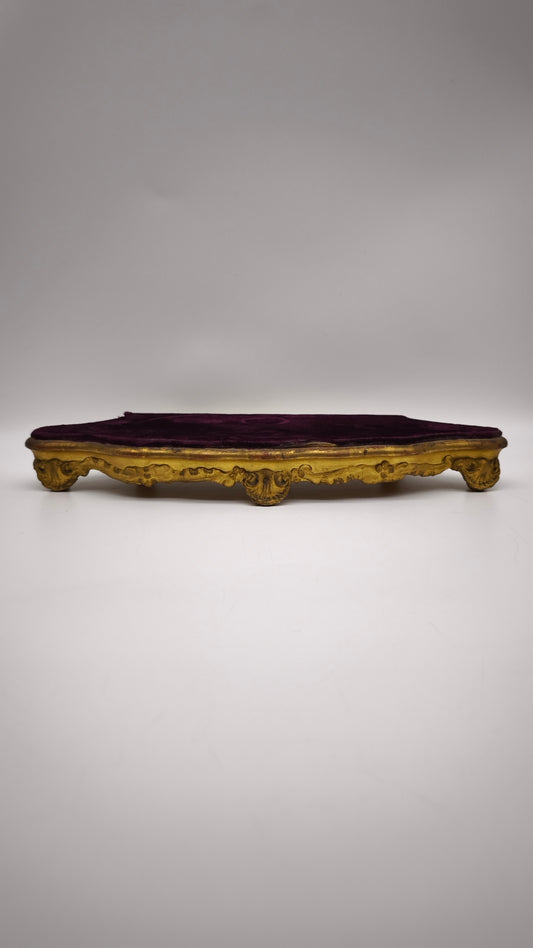 83113 Alzata in legno con velluto francese