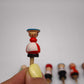 83149 Set n 6 porta candeline vintage in legno