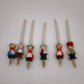 83149 Set n 6 porta candeline vintage in legno