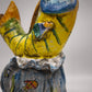 84084 Scultura pesce in ceramica di Caltagirone