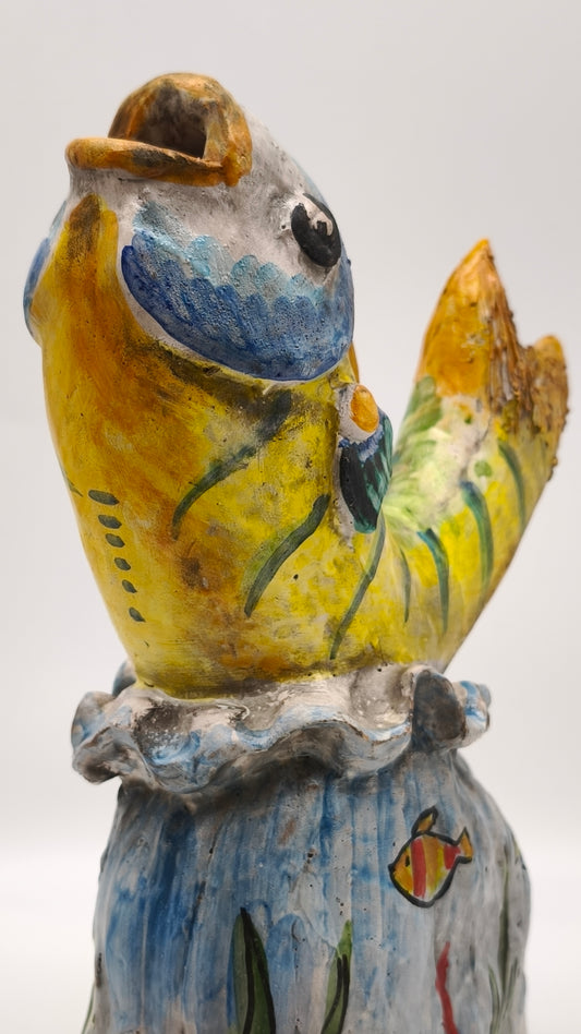 84084 Scultura pesce in ceramica di Caltagirone