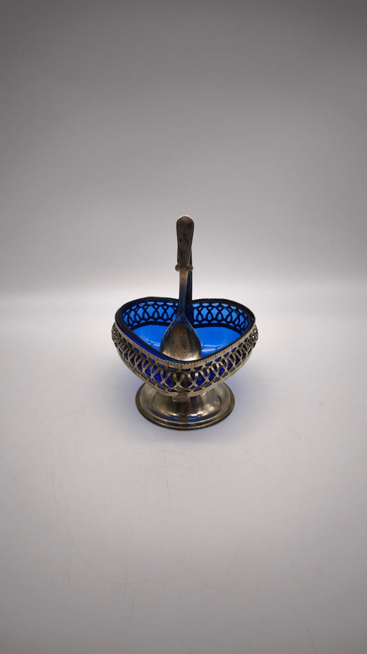 84126 Formaggera in vetro blu